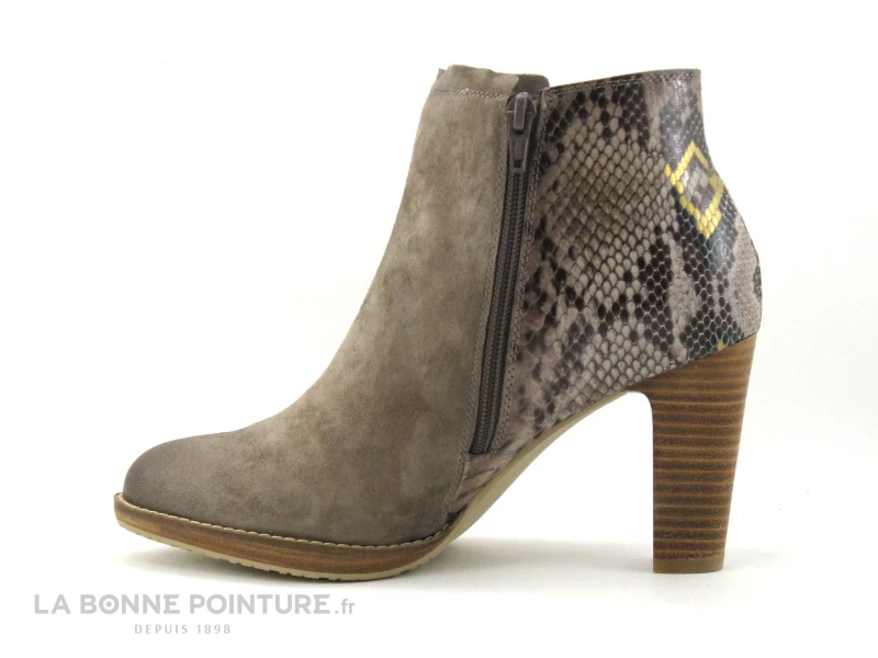 Meilleur prix ❤️ Femme Fugitive ASFALT Vel Taupe - Python Taupe - Bottine Talon Haut ? 3 Meilleur prix ❤️ Femme Fugitive ASFALT Vel Taupe - Python Taupe - Bottine Talon Haut ? – Image 3