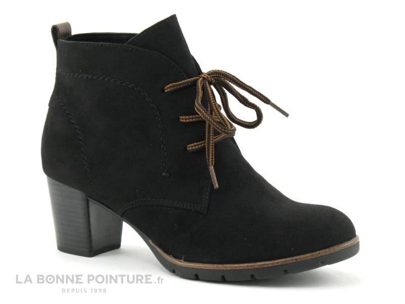Tout neuf ? Femme Marco Tozzi 2-25107-27 Black - Bottine Noire Talon - Lacet Marron ? 1 Tout neuf ? Femme Marco Tozzi 2-25107-27 Black - Bottine Noire Talon - Lacet Marron ?