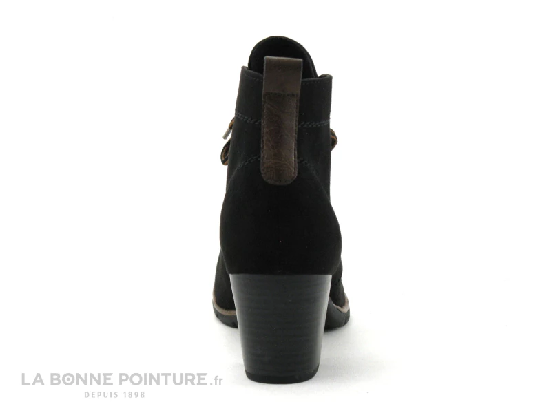 Tout neuf ? Femme Marco Tozzi 2-25107-27 Black - Bottine Noire Talon - Lacet Marron ? 4 Tout neuf ? Femme Marco Tozzi 2-25107-27 Black - Bottine Noire Talon - Lacet Marron ? – Image 4