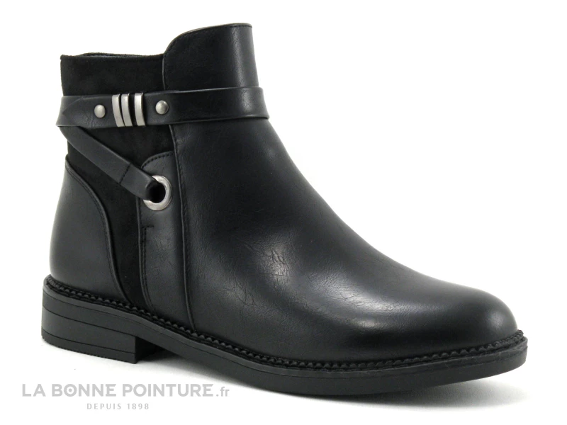 Sortie ? Moran's Morans TELYSSA Noir - Bottine Femme Noire Avec Zip Et Bride Cheville ✔️ 1 Sortie ? Moran's Morans TELYSSA Noir - Bottine Femme Noire Avec Zip Et Bride Cheville ✔️