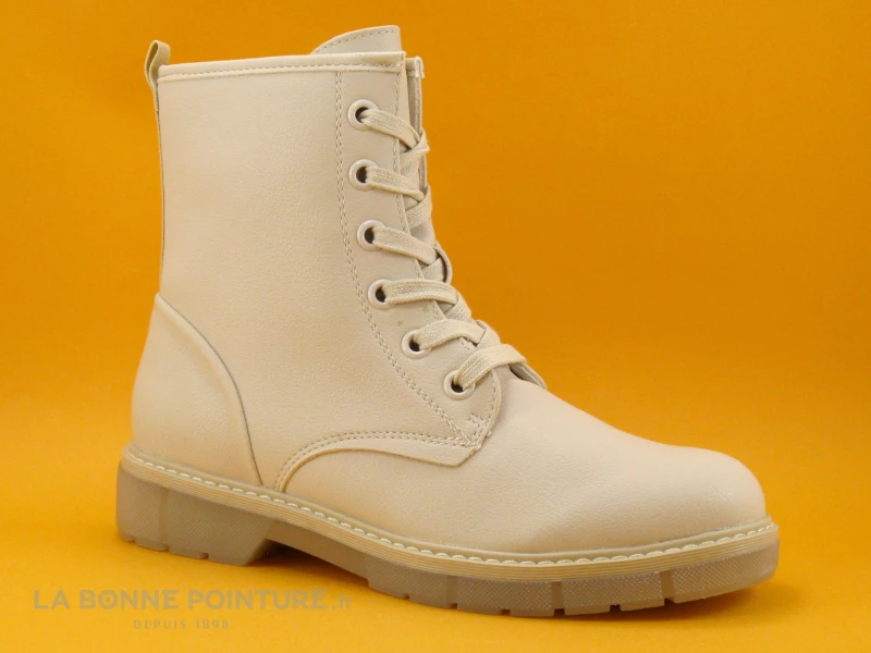 Budget ? Femme Marco Tozzi 2-25282-27 Cream - Bottine A Lacet Beige ? 1 Budget ? Femme Marco Tozzi 2-25282-27 Cream - Bottine A Lacet Beige ?