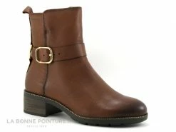 Sortie ✔️ Femme Tamaris 1-25322-27 Marron - Bottine Zippee - Bride Cheville Boucle Or ?