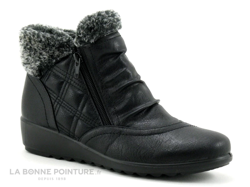 Offres ? Sweet R CACHER Noir - Haut Fourrure Grise - ? Boots Femme ? 1 Offres ? Sweet R CACHER Noir - Haut Fourrure Grise - ? Boots Femme ?