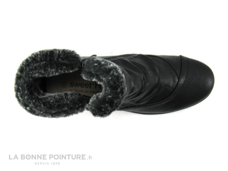 Offres ? Sweet R CACHER Noir - Haut Fourrure Grise - ? Boots Femme ? 3 Offres ? Sweet R CACHER Noir - Haut Fourrure Grise - ? Boots Femme ? – Image 3