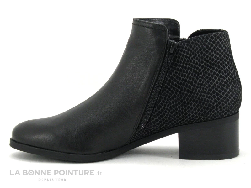 Sortie ? Femme Fugitive RACINE Noir - LPILC45 LN146 - ? Boots Noires Talon Epais ? 3 Sortie ? Femme Fugitive RACINE Noir - LPILC45 LN146 - ? Boots Noires Talon Epais ? – Image 3