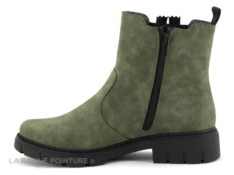 Sortie ? Rieker Z3560-54 Green - ? Boots Femme Kaki ? 3 Sortie ? Rieker Z3560-54 Green - ? Boots Femme Kaki ? – Image 3