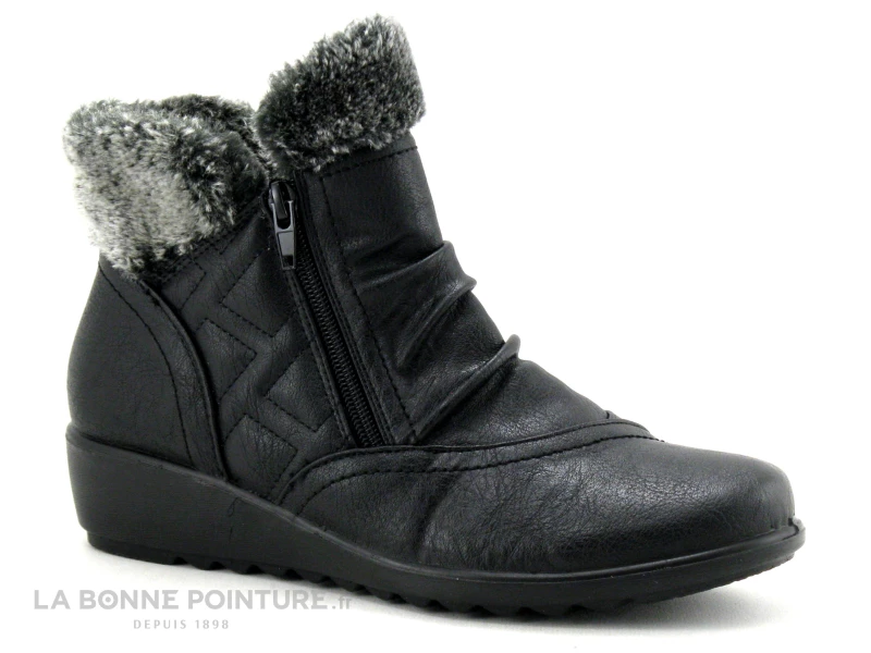 Sortie ? Sweet R CRIVON Noir - Haut Fourrure Grise - 2 Zips - ? Boots Femme ❤️ 1 Sortie ? Sweet R CRIVON Noir - Haut Fourrure Grise - 2 Zips - ? Boots Femme ❤️