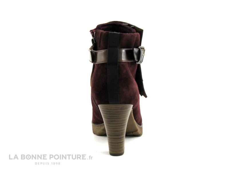 Meilleur prix ? Femme Tamaris 1-25321-29 Merlot Mocca - Patte Frange - ? Boots ? 4 Meilleur prix ? Femme Tamaris 1-25321-29 Merlot Mocca - Patte Frange - ? Boots ? – Image 4