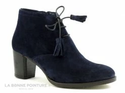 Budget â€ïž Riva Di Mare Femme Riva CINTIA Velours Navy - RV-172-028 ? Boots Talon ?