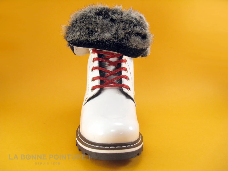 Bon marché ✨ Femme Hooper Henis Hera White Verni Fourrure ? Boots ⌛ 2 Bon marché ✨ Femme Hooper Henis Hera White Verni Fourrure ? Boots ⌛ – Image 2