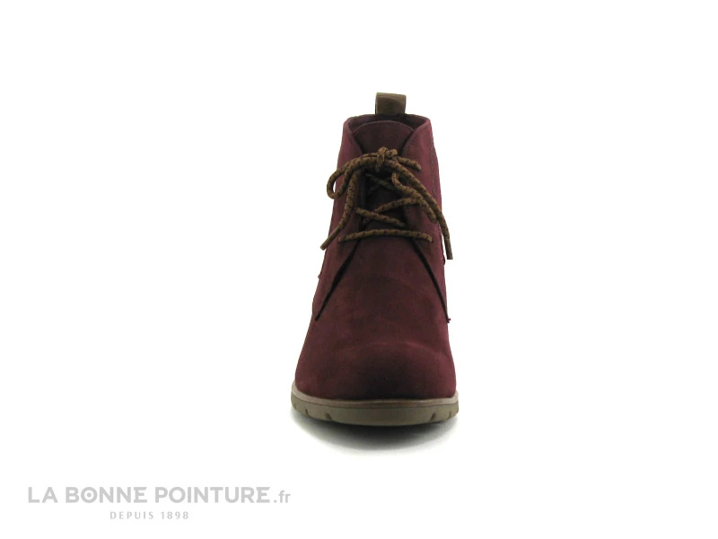 Meilleure vente ? Femme Marco Tozzi 2-25107-33 Bordeaux Velours - Low ? Boots Talon Haut ? 2 Meilleure vente ? Femme Marco Tozzi 2-25107-33 Bordeaux Velours - Low ? Boots Talon Haut ? – Image 2