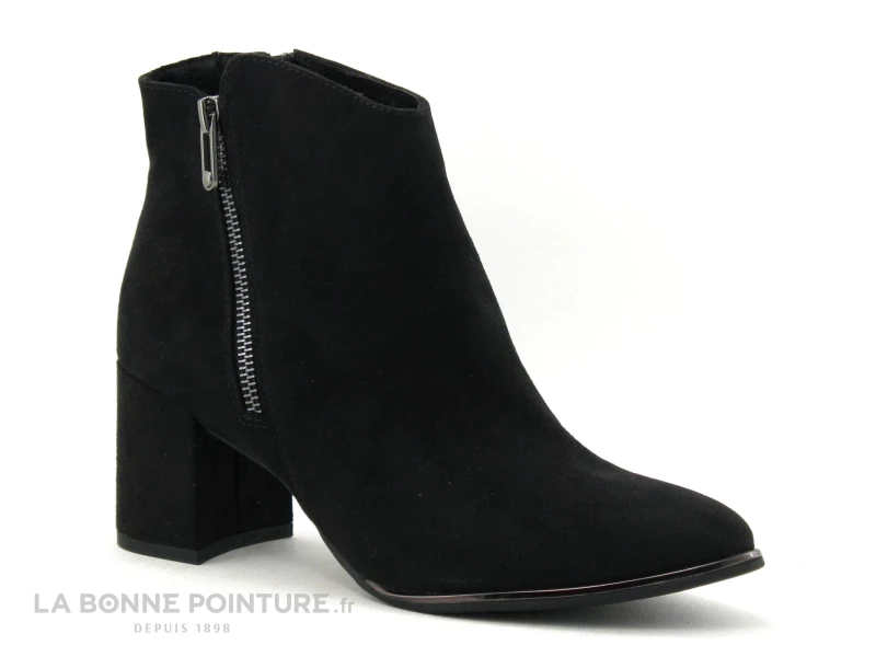 Vente flash ? Femme Marco Tozzi 2-25015-25 Black - Bottine Noire Velours Talon Large Zip ? 1 Vente flash ? Femme Marco Tozzi 2-25015-25 Black - Bottine Noire Velours Talon Large Zip ?
