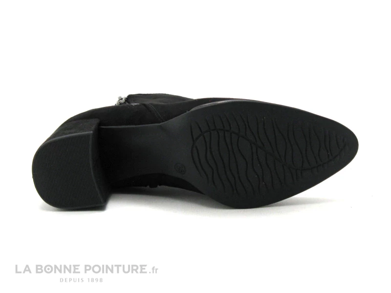 Vente flash ? Femme Marco Tozzi 2-25015-25 Black - Bottine Noire Velours Talon Large Zip ? 6 Vente flash ? Femme Marco Tozzi 2-25015-25 Black - Bottine Noire Velours Talon Large Zip ? – Image 6