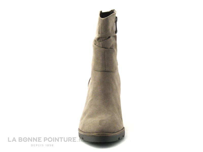Sortie ? Femme Marco Tozzi 2-25844-25 Taupe - Bottines Velours Beige - Talon Haut ? 2 Sortie ? Femme Marco Tozzi 2-25844-25 Taupe - Bottines Velours Beige - Talon Haut ? – Image 2