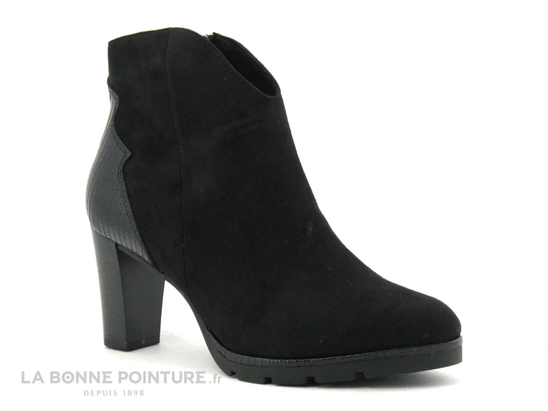 Nouveau ? Femme Marco Tozzi 2-25841-25 Black Comb - Bottines Velours Talon Haut ✨ 5 Nouveau ? Femme Marco Tozzi 2-25841-25 Black Comb - Bottines Velours Talon Haut ✨ – Image 5