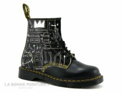 Bon marché ⭐ Femme Dr Martens 1460 BASQUIAT Black White 26319009 Test Pressing - ? Boots ?