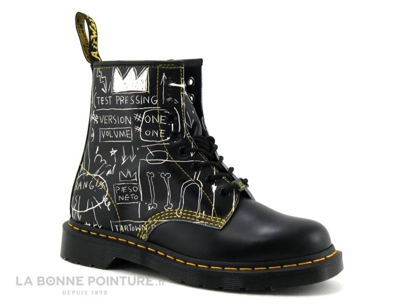 Bon marché ⭐ Femme Dr Martens 1460 BASQUIAT Black White 26319009 Test Pressing - ? Boots ? 5 Bon marché ⭐ Femme Dr Martens 1460 BASQUIAT Black White 26319009 Test Pressing - ? Boots ? – Image 5