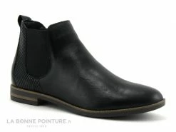Vente flash ✨ Marina Seval - E371 - Noir - Arriere Reptile - Bottine Chelsea Femme ?