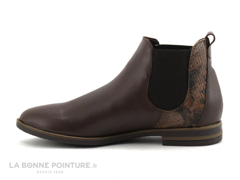 Sortie ? Marina Seval - E371 Serena - Marron Et Python - Bottines Chelsea Femme ? 3 Sortie ? Marina Seval - E371 Serena - Marron Et Python - Bottines Chelsea Femme ? – Image 3