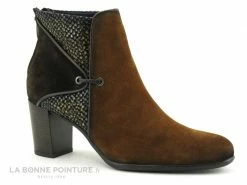 Vente flash ❤️ Femme Dorking KING D8925 Cuero Ebano Mostaza - Bottine Marron Talon Haut ?