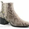 Acheter ? Fugitive FLAK Python Taupe - Bottine Talon Large Femme ? -Mustang Shop unnamed file 5503