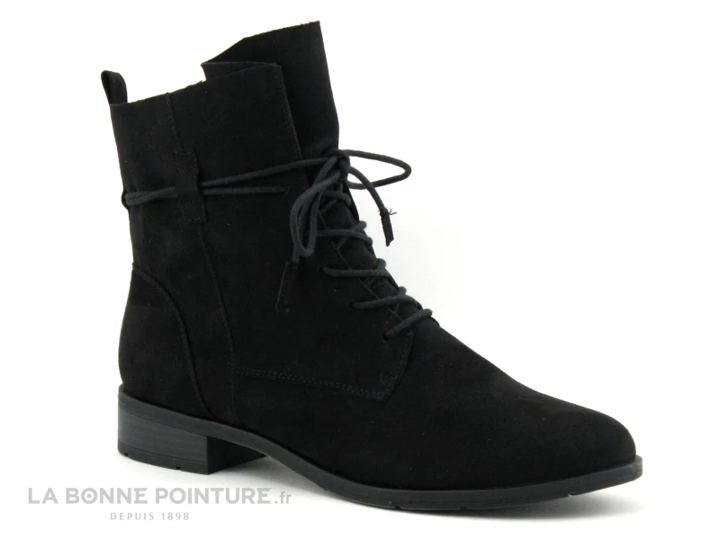 Vente flash ? Femme Marco Tozzi 2-25112-27 Black - Bottine Lacet En Velours Noir ⭐ 5 Vente flash ? Femme Marco Tozzi 2-25112-27 Black - Bottine Lacet En Velours Noir ⭐ – Image 5