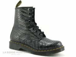 Nouveau ? Femme Dr Martens 1460 Gun Metal - 27249029 - Wild Croc Emboss - Bottine Lacet ? -Mustang Shop unnamed file 5652