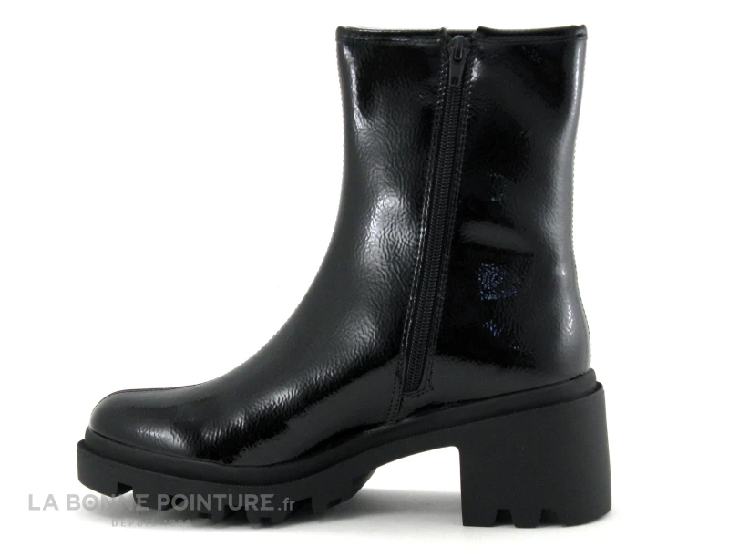 Nouveau ? Les Tropéziennes M.Belarbi Femme Les Tropeziennes DELIZIA 44535 Noir Vernis - Bottine Noire Talon Epais ? 3 Nouveau ? Les Tropéziennes M.Belarbi Femme Les Tropeziennes DELIZIA 44535 Noir Vernis - Bottine Noire Talon Epais ? – Image 3