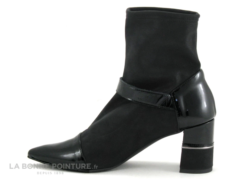 Remise ? Femme Cardenal CANNES - CL3406 - Verni Noir - Nubuck Noir - ? Boots Talon ? 3 Remise ? Femme Cardenal CANNES - CL3406 - Verni Noir - Nubuck Noir - ? Boots Talon ? – Image 3