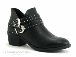 Acheter ? Feel'In Feel In HURBAN Noir - 2 Brides Clous - Low ? Boots Femme ✨