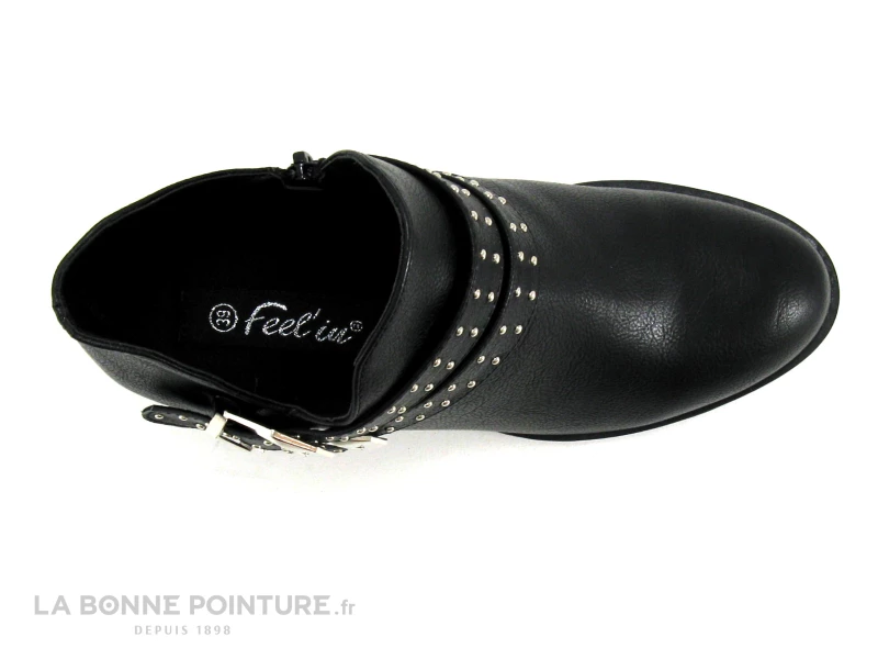 Acheter ? Feel'In Feel In HURBAN Noir - 2 Brides Clous - Low ? Boots Femme ✨ 6 Acheter ? Feel'In Feel In HURBAN Noir - 2 Brides Clous - Low ? Boots Femme ✨ – Image 6