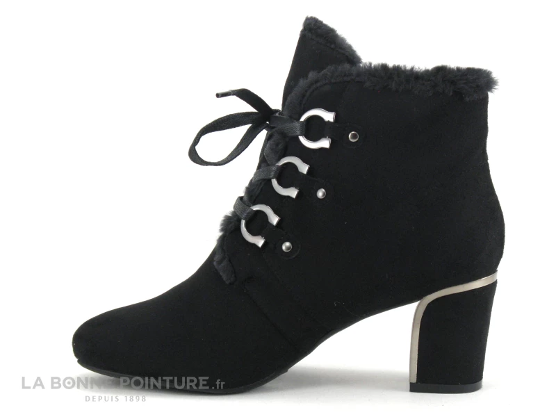 Budget ⌛ Femme The Divine Factory QL3820 Noir - Bottine Fourree Talon Haut ? 3 Budget ⌛ Femme The Divine Factory QL3820 Noir - Bottine Fourree Talon Haut ? – Image 3