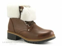 Grosses soldes ❤️ Hooper Messine Tan - Marron - Col Fourrure - Bottine Femme ?