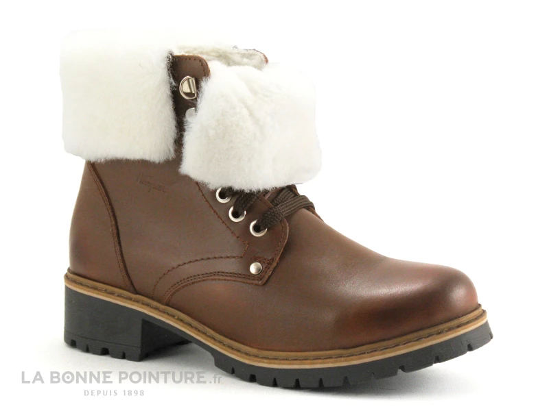 Grosses soldes ❤️ Hooper Messine Tan - Marron - Col Fourrure - Bottine Femme ? 1 Grosses soldes ❤️ Hooper Messine Tan - Marron - Col Fourrure - Bottine Femme ?