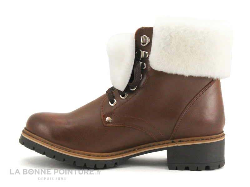 Grosses soldes ❤️ Hooper Messine Tan - Marron - Col Fourrure - Bottine Femme ? 3 Grosses soldes ❤️ Hooper Messine Tan - Marron - Col Fourrure - Bottine Femme ? – Image 3