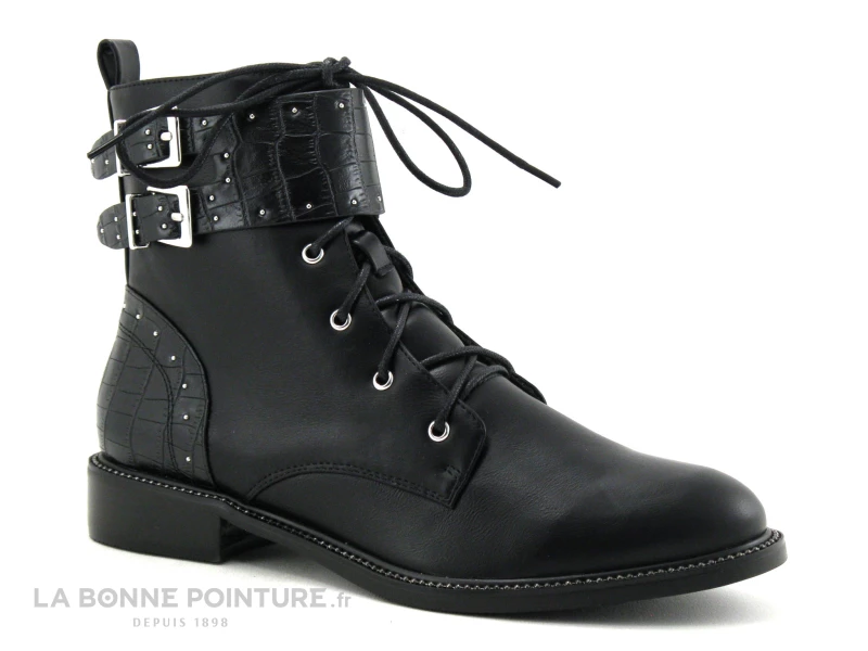 Meilleur prix ? The Divine Factory QL4025 - Noir - Bottines A Lacet Femme ? 1 Meilleur prix ? The Divine Factory QL4025 - Noir - Bottines A Lacet Femme ?