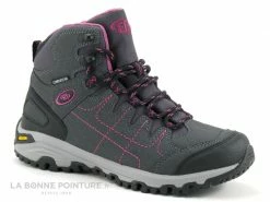 Le moins cher ? Femme Brutting MOUNT SHASTA High - Gris Rose Noir - Basket Montante Rando F ?