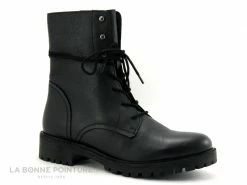 Coupon ? Geox D HOARA Black - D94FTE - Bottine Noire A Lacet Femme ?