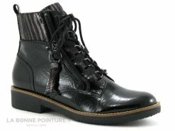 Bon marché ? Femme Fugitive GENETE Noir Verni - LPSY159 - Bottine A Lacet Noire Avec Zip ⭐ -Mustang Shop unnamed file 6275