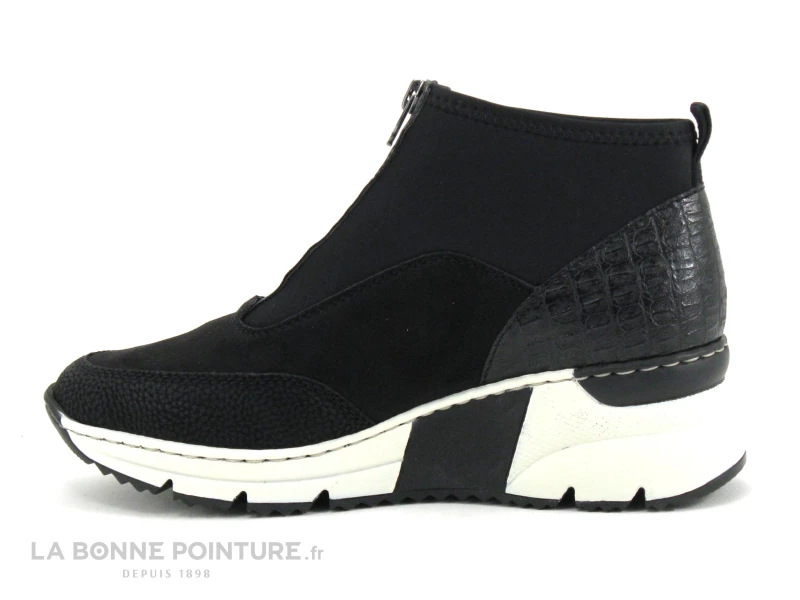 Budget ? Rieker N6352-00 - Noir - ? Boots Femme Semelle Compensee - Zip Dessus ? 3 Budget ? Rieker N6352-00 - Noir - ? Boots Femme Semelle Compensee - Zip Dessus ? – Image 3