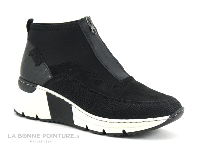 Budget ? Rieker N6352-00 - Noir - ? Boots Femme Semelle Compensee - Zip Dessus ? 5 Budget ? Rieker N6352-00 - Noir - ? Boots Femme Semelle Compensee - Zip Dessus ? – Image 5