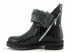 Le moins cher ? Hooper JUNO Croco Noir - Bottine Femme Interieur Fourrure ? -Mustang Shop unnamed file 6500