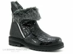 Le moins cher ? Hooper JUNO Croco Noir - Bottine Femme Interieur Fourrure ? -Mustang Shop unnamed file 6501