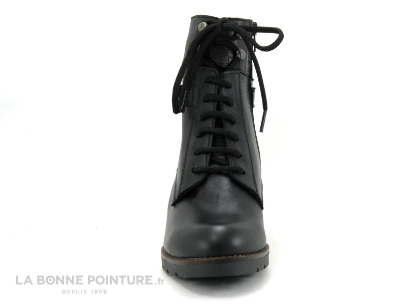Nouveau ? Femme Jordana 60 Noir - Bottine A Lacet Cuir Noir - Talon Epais ? 2 Nouveau ? Femme Jordana 60 Noir - Bottine A Lacet Cuir Noir - Talon Epais ? – Image 2
