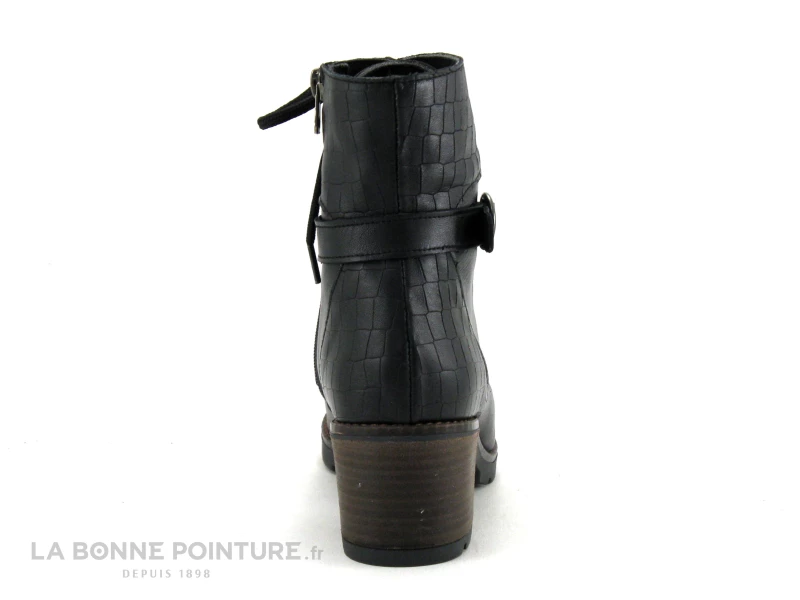 Nouveau ? Femme Jordana 60 Noir - Bottine A Lacet Cuir Noir - Talon Epais ? 4 Nouveau ? Femme Jordana 60 Noir - Bottine A Lacet Cuir Noir - Talon Epais ? – Image 4