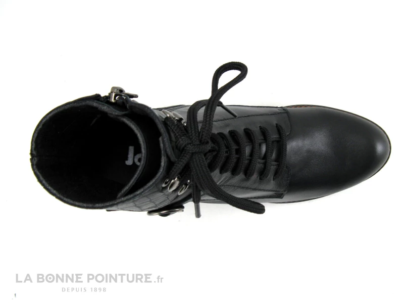 Nouveau ? Femme Jordana 60 Noir - Bottine A Lacet Cuir Noir - Talon Epais ? 6 Nouveau ? Femme Jordana 60 Noir - Bottine A Lacet Cuir Noir - Talon Epais ? – Image 6