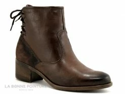 Budget ? Femme Com Un Point ADVILLA Marron - Lacet Arriere - ? Boots Fourree ?