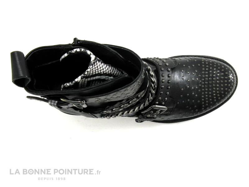 Nouveau ? Femme Mjus 177211 Noir Inox Blanc - Bottine Clous Devant ? 6 Nouveau ? Femme Mjus 177211 Noir Inox Blanc - Bottine Clous Devant ? – Image 6