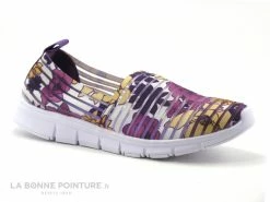 Acheter ❤️ Moran's Morans KAFIA Violet - Elastique - Basket Slip On Femme ❤️