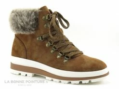 Remise ? Femme BM Footwear COFAO Marron - Haut Peluche - Chaussure Montante F ?